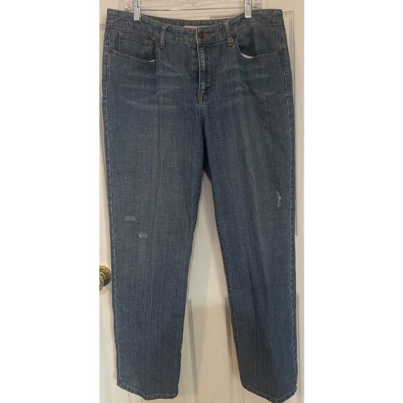 Chico's Platinum Denim Jeans Size 12 - Picture 1 of 8